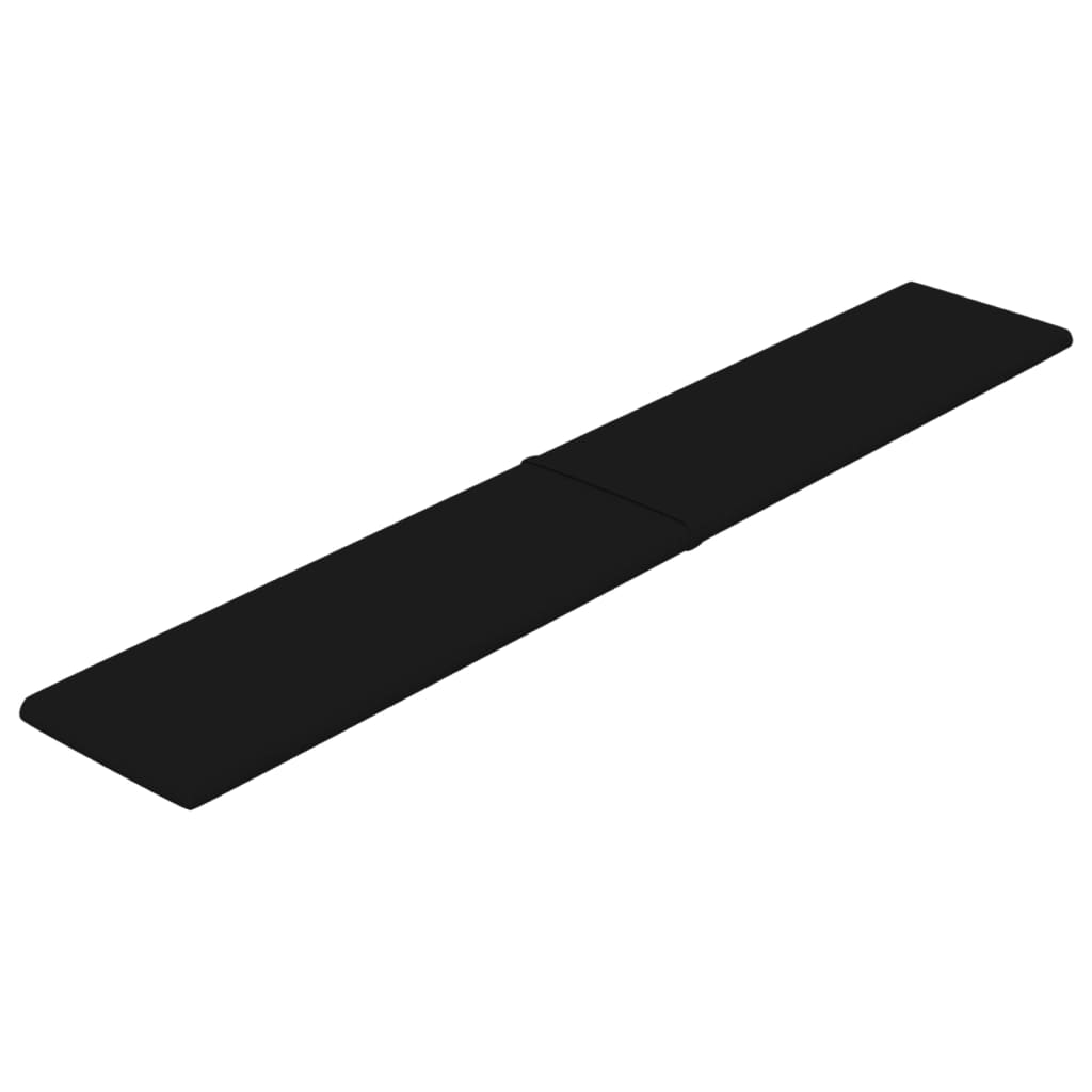 Wandpaneele 12 Stk. Schwarz 90x15 cm Samt 1,62 m²