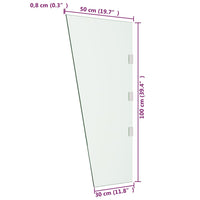 Thumbnail for 2-tlg. Vordach-Set Transparent Hartglas