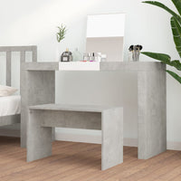 Thumbnail for Schminkhocker Betongrau 70x35x45 cm Holzwerkstoff