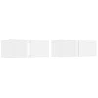 Thumbnail for TV-Schränke 2 Stk. Hochglanz-Weiß 80x30x30 cm Holzwerkstoff