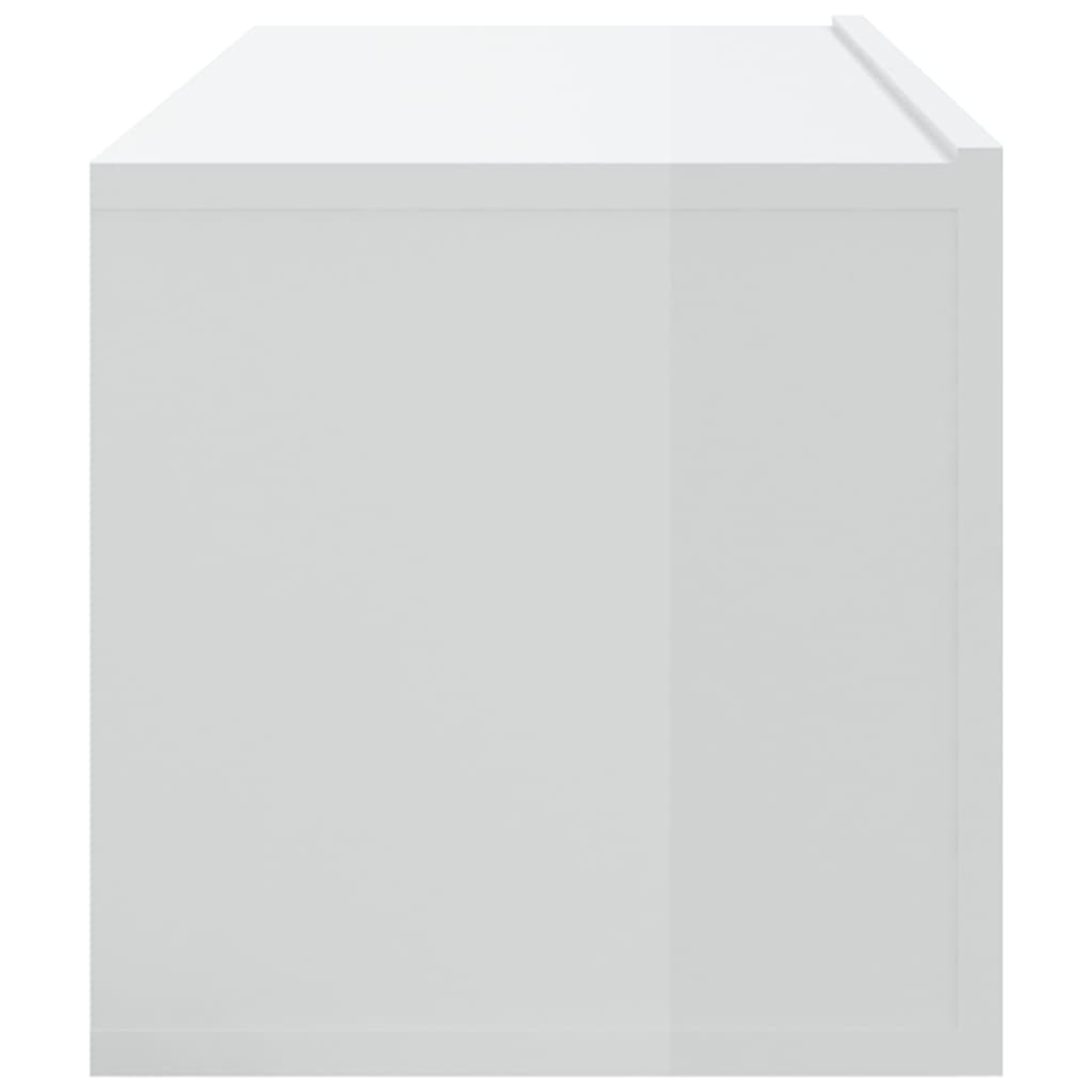 TV-Wandschränke 2 Stk. Hochglanz-Weiß 100x30x30cm Holzwerkstoff