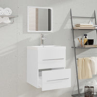Thumbnail for Badschrank mit Spiegel Weiß 41x38,5x48 cm