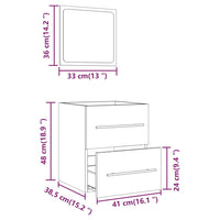 Thumbnail for Badschrank mit Spiegel Sonoma-Eiche 41x38,5x48 cm