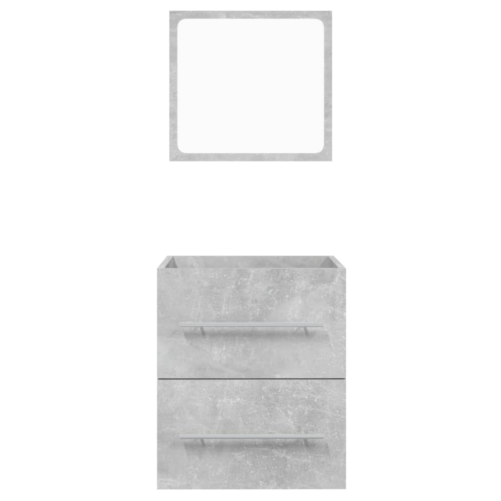 Badschrank mit Spiegel Betongrau 41x38,5x48 cm