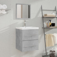 Thumbnail for Badschrank mit Spiegel Betongrau 41x38,5x48 cm