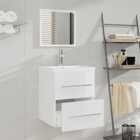 Thumbnail for Badschrank mit Spiegel Hochglanz-Weiß 41x38,5x48 cm
