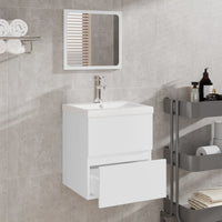 Thumbnail for Badschrank mit Spiegel Weiß Holzwerkstoff