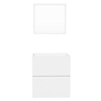 Thumbnail for Badschrank mit Spiegel Weiß Holzwerkstoff