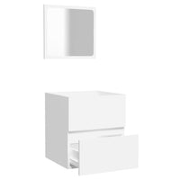 Thumbnail for Badschrank mit Spiegel Weiß Holzwerkstoff