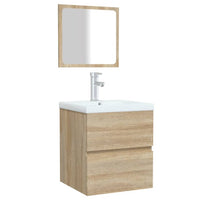 Thumbnail for Badschrank mit Spiegel Sonoma-Eiche Holzwerkstoff