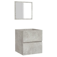 Thumbnail for Badschrank mit Spiegel Betongrau Holzwerkstoff