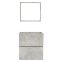 Thumbnail for Badschrank mit Spiegel Betongrau Holzwerkstoff