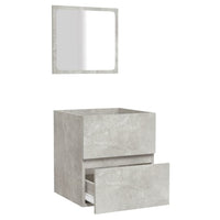 Thumbnail for Badschrank mit Spiegel Betongrau Holzwerkstoff