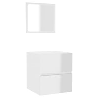 Thumbnail for Badschrank mit Spiegel Hochglanz-Weiß Holzwerkstoff