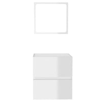 Thumbnail for Badschrank mit Spiegel Hochglanz-Weiß Holzwerkstoff