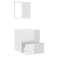 Thumbnail for Badschrank mit Spiegel Hochglanz-Weiß Holzwerkstoff
