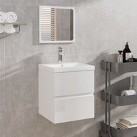 Thumbnail for Badschrank mit Spiegel Hochglanz-Weiß Holzwerkstoff