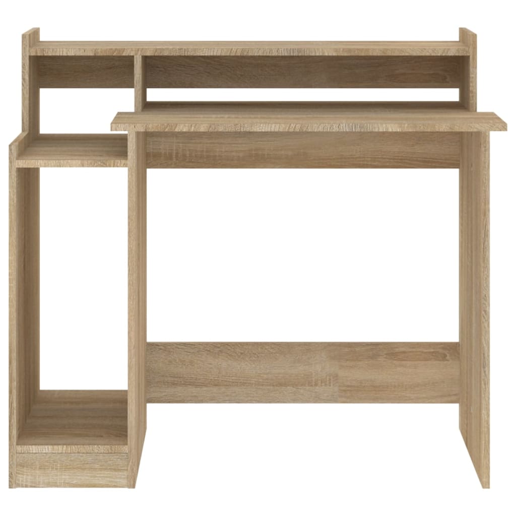 Schreibtisch mit LEDs Sonoma-Eiche 97x90x45 cm Holzwerkstoff