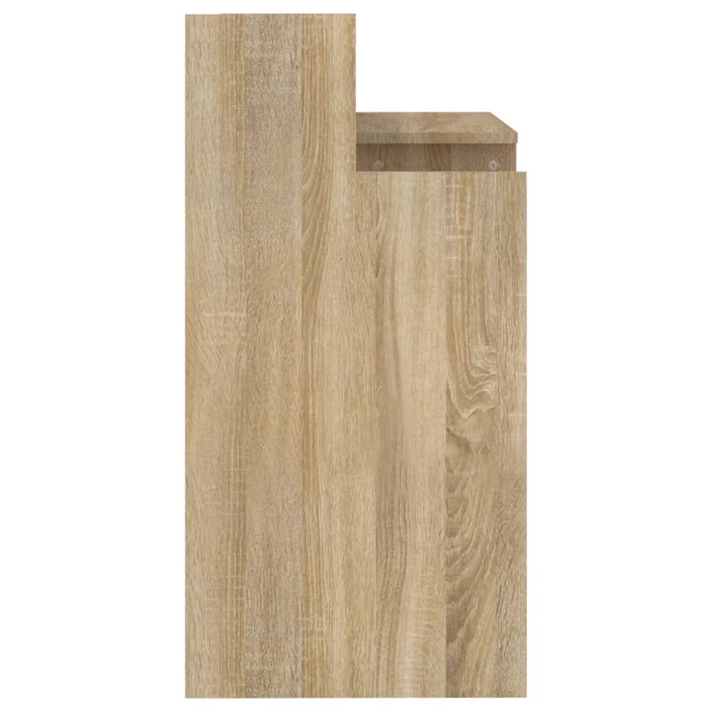 Schreibtisch mit LEDs Sonoma-Eiche 97x90x45 cm Holzwerkstoff