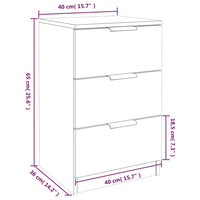 Thumbnail for Nachttisch Betongrau 40x36x65 cm