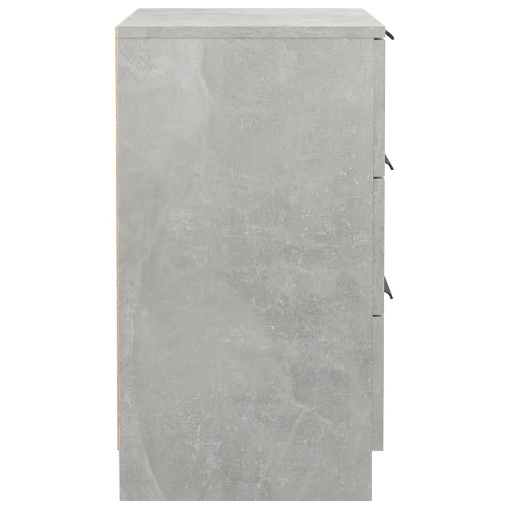 Nachttische 2 Stk. Betongrau 40x36x65 cm