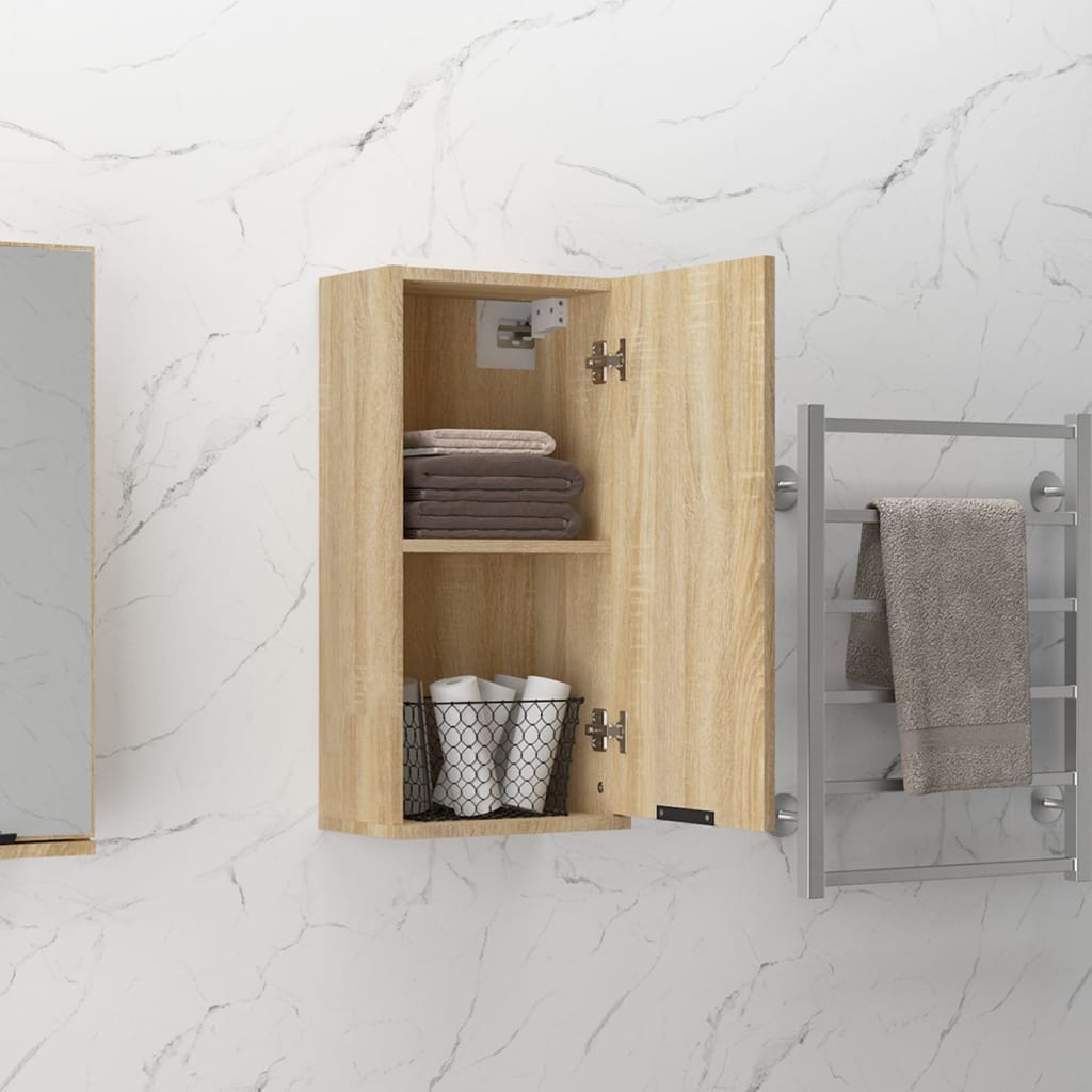 Wand-Badschrank Sonoma-Eiche 32x20x67 cm