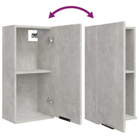 Thumbnail for Wand-Badschrank Betongrau 32x20x67 cm