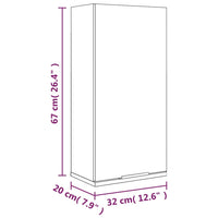 Thumbnail for Wand-Badschrank Betongrau 32x20x67 cm