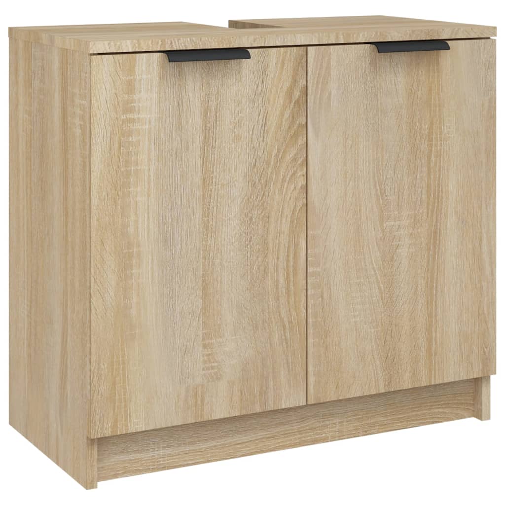 Badezimmerschrank Sonoma-Eiche 64,5x33,5x59 cm Holzwerkstoff