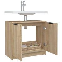 Thumbnail for Badezimmerschrank Sonoma-Eiche 64,5x33,5x59 cm Holzwerkstoff