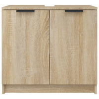 Thumbnail for Badezimmerschrank Sonoma-Eiche 64,5x33,5x59 cm Holzwerkstoff