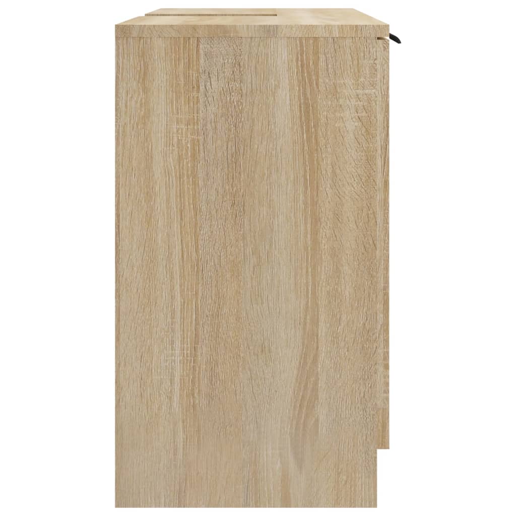 Badezimmerschrank Sonoma-Eiche 64,5x33,5x59 cm Holzwerkstoff