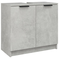 Thumbnail for Badezimmerschrank Betongrau 64,5x33,5x59 cm Holzwerkstoff
