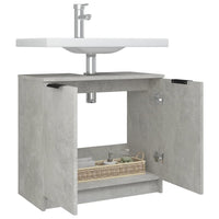 Thumbnail for Badezimmerschrank Betongrau 64,5x33,5x59 cm Holzwerkstoff
