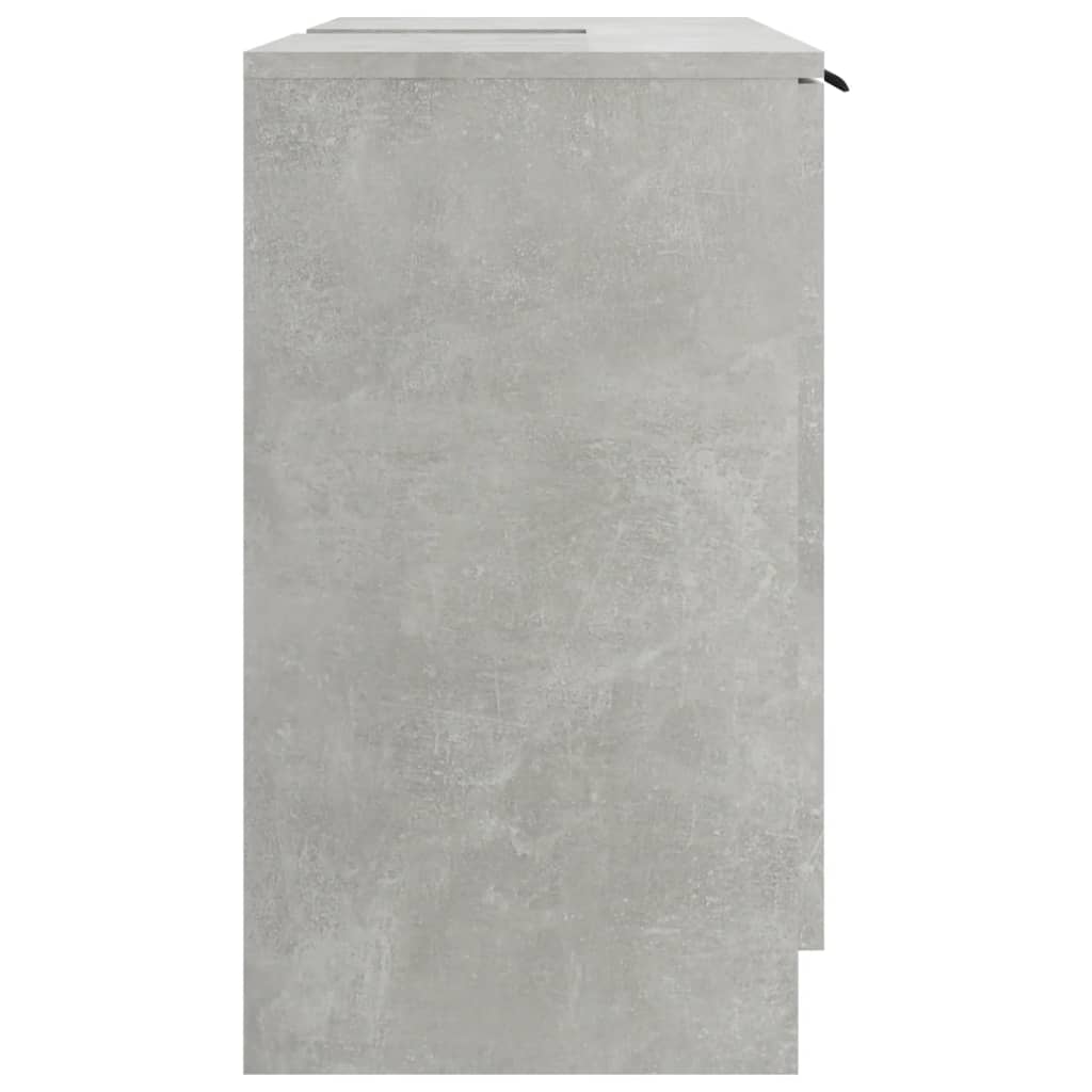 Badezimmerschrank Betongrau 64,5x33,5x59 cm Holzwerkstoff