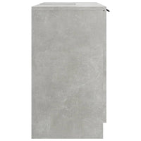 Thumbnail for Badezimmerschrank Betongrau 64,5x33,5x59 cm Holzwerkstoff