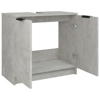 Thumbnail for Badezimmerschrank Betongrau 64,5x33,5x59 cm Holzwerkstoff