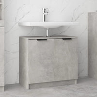 Thumbnail for Badezimmerschrank Betongrau 64,5x33,5x59 cm Holzwerkstoff
