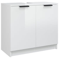 Thumbnail for Badschrank Hochglanz-Weiß 64,5x33,5x59 cm Holzwerkstoff