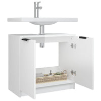 Thumbnail for Badschrank Hochglanz-Weiß 64,5x33,5x59 cm Holzwerkstoff