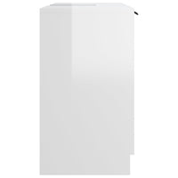 Thumbnail for Badschrank Hochglanz-Weiß 64,5x33,5x59 cm Holzwerkstoff