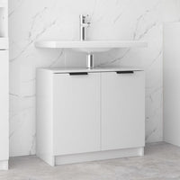 Thumbnail for Badschrank Hochglanz-Weiß 64,5x33,5x59 cm Holzwerkstoff