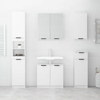 Thumbnail for Badschrank Weiß 32x34x188,5 cm Holzwerkstoff