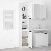 Thumbnail for Badschrank Weiß 32x34x188,5 cm Holzwerkstoff