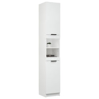 Thumbnail for Badschrank Weiß 32x34x188,5 cm Holzwerkstoff