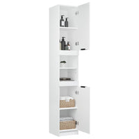 Thumbnail for Badschrank Weiß 32x34x188,5 cm Holzwerkstoff
