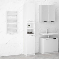 Thumbnail for Badschrank Weiß 32x34x188,5 cm Holzwerkstoff
