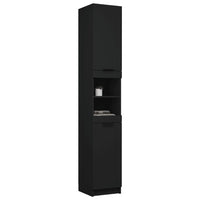 Thumbnail for Badschrank Schwarz 32x34x188,5 cm Holzwerkstoff
