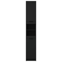 Thumbnail for Badschrank Schwarz 32x34x188,5 cm Holzwerkstoff
