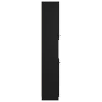 Thumbnail for Badschrank Schwarz 32x34x188,5 cm Holzwerkstoff